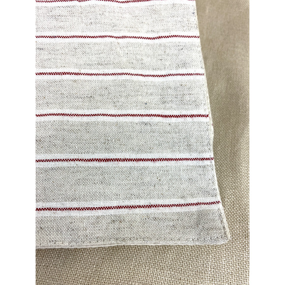 Threshold Lined Table Runner Red Ticking Stripes 14"x108" - Picture 1 of 5